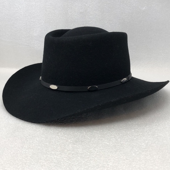 Master Hatters Of Texas Western Cowboy Hat In Black Quality Beaver Blend Felt - Picture 4 of 16